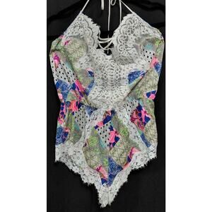 VICTORIA'S SECRET VICTORIA' SECRET Lace Halter Bodysuit Multicolor Size S/P